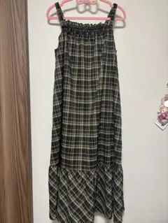 axes♡チェック柄キャミワンピース