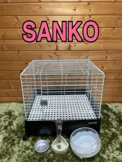 サンコー　イージーホーム　SANKO 小動物用ケージ ホワイトブラック　チンチラ