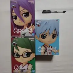 黒子のバスケ 黒子テツヤ 紫原敦 緑間真太郎 Qposket フィギュア 3体