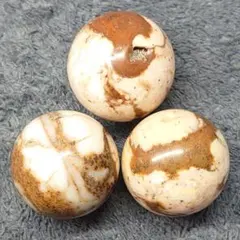 D71　大珠　カプチーノジャスパー　16.3ミリ