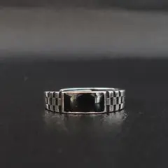 シルバー オイルドロップ メキシカン 黒 指輪 リング メンズ