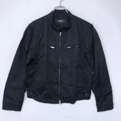 COMME CA ISM 古着 ダブルジップ シングルライダースジャケット