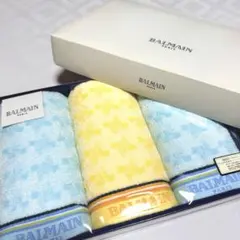 【新品未着用】BALMAIN フェイスタオル3枚セット　33×80cmのサムネイル