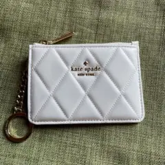 新品・未使用】Kate spade キルティング コインケース パスケース 白 