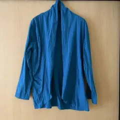 インド製　綿　ブルー 青　カーディガン