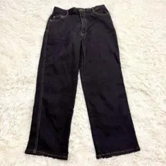 ストレートジーンズ ブラック 股上普通