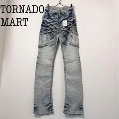 TORNADO MART シャープ ブリーチ スプレー カーゴ デニム Y2K