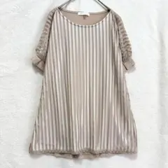 美品 ザショップティーケー シアー ドルマン チュニック 半袖 体型カバー Mのサムネイル