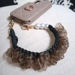 パラコード スマホストラップ ハンドストラップ チャーム ヒョウ柄 レオパード