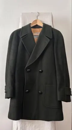 冬物特価 Aquascutum イングランド製 ウール ハーフコート オリーブのサムネイル