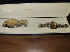 SEIKO 5 AUTOMATIC ゴールド文字盤 腕時計 自動巻き ペア