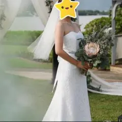 【美品】50%OFF 11号 ウエディングドレス スレンダー エンパイア