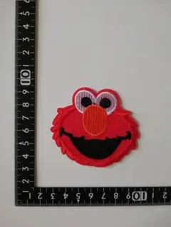 エルモ セサミストリート 赤 刺繍 ワッペン アップリケ ハンドメイド