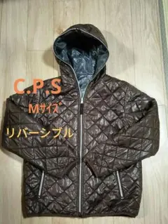 C.P.S リバーシブル ジャケット フード付き ブラウン×グレー　Mサイズ