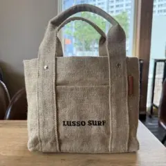 正規品　LUSSO SURF 麻マルチポケットトートバッグ　ブラウンのサムネイル