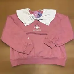 My Melody ピンク トレーナー 大きな襟付き