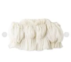 【本日削除】SNIDEL Sustainableギャザーオフショルブラウス