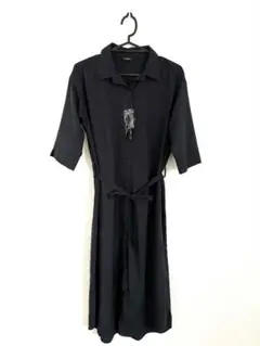 新品　大きいサイズ motifs 細見えワンピース　紺　15号