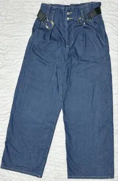 ネイビー　ジーンズ　デニム　ベルト付き