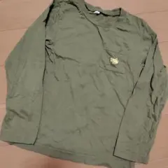 120cm 長袖 Tシャツ バナナ柄 記名無し オリーブ色