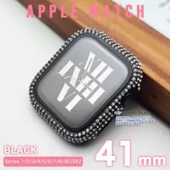 アップルウォッチ キラキラケース applewatch カバー 41mm 黒