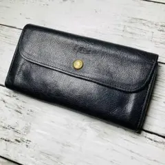 【高級感漂う黒の本革】ILBISONTE　長財布　ブラック　大容量　バイソン刻印