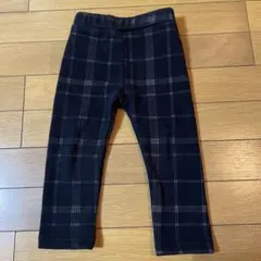 裏起毛　チェック　緑　ズボン