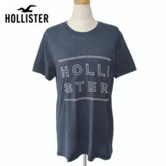Hollister ホリスター ロゴプリント 半袖Tシャツ ネイビー Mのサムネイル