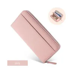 長財布 本革大容量じゃばら ギャルソン コインスルー ピンク a017_f1