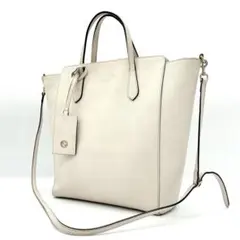 美品✨GUCCI スウィング トートバッグ レザー 大容量 A4収納 バイ 
