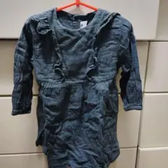 PETIT BATEAU オーガニックコットン 長袖ワンピース 86cmのサムネイル