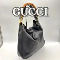 訳あり GUCCI オールドグッチ バンブー レザー ハンドバッグ