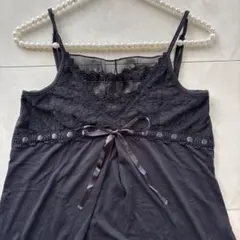 アクシーズファム♡レース使いリボンキャミソール♡黒のサムネイル