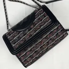 美品 トリーバーチ レザー 2WAY ショルダーバッグ キルティング ブラック