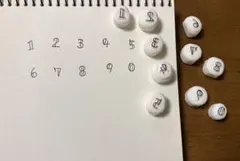 消しゴムはんこ　数字はんこ