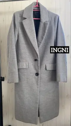 12/14まで限定価格INGNI イング 長袖 チェスター コート M グレー