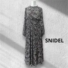 スナイデル プリント シャーリング ロング ワンピース 花柄 フラワー リボン