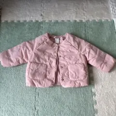 H&M ベビー アウター ピンク 花柄刺繍 74cmのサムネイル