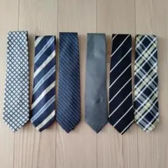 ネクタイ 6本セット ブルー系
