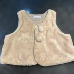 MIKI HOUSE ベビーベスト ベージュ　サイズ70-85