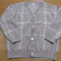 グローバルワークGLOBALWORKチェック柄ニットカーディガン150cm