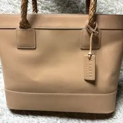 ローレン ラルフローレン ヌメ革 トートバッグ 肩掛け A4 ナチュラル レザー
