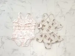 110cm〜120cm 女の子 水着 2着セット ワンピース
