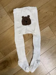 babygap くまタイツ ホワイト 12-24M