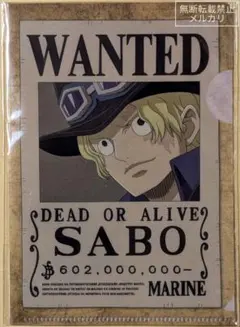 ONE PIECE ワンピース 手配書 クリアファイル ポストカード サボ