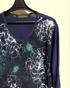 ヴィンテージ 花柄レイヤードロング丈ブラウスチュニック 大人アンティーク 레트로 ②