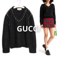 GUCCI 23SS 新品 スタッズ装飾 モヘアニット セーター XS 国内正規のサムネイル