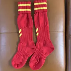 hummel サッカーソックス 赤x黄色 22-25cm