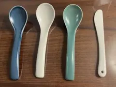 白山陶器 スープスプーン 小 (レンゲ)・ナイフセット【新品未使用】のサムネイル