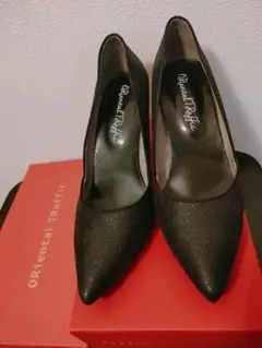 Oriental Traffic ハイヒール(39)ブラック未使用の中敷き付き